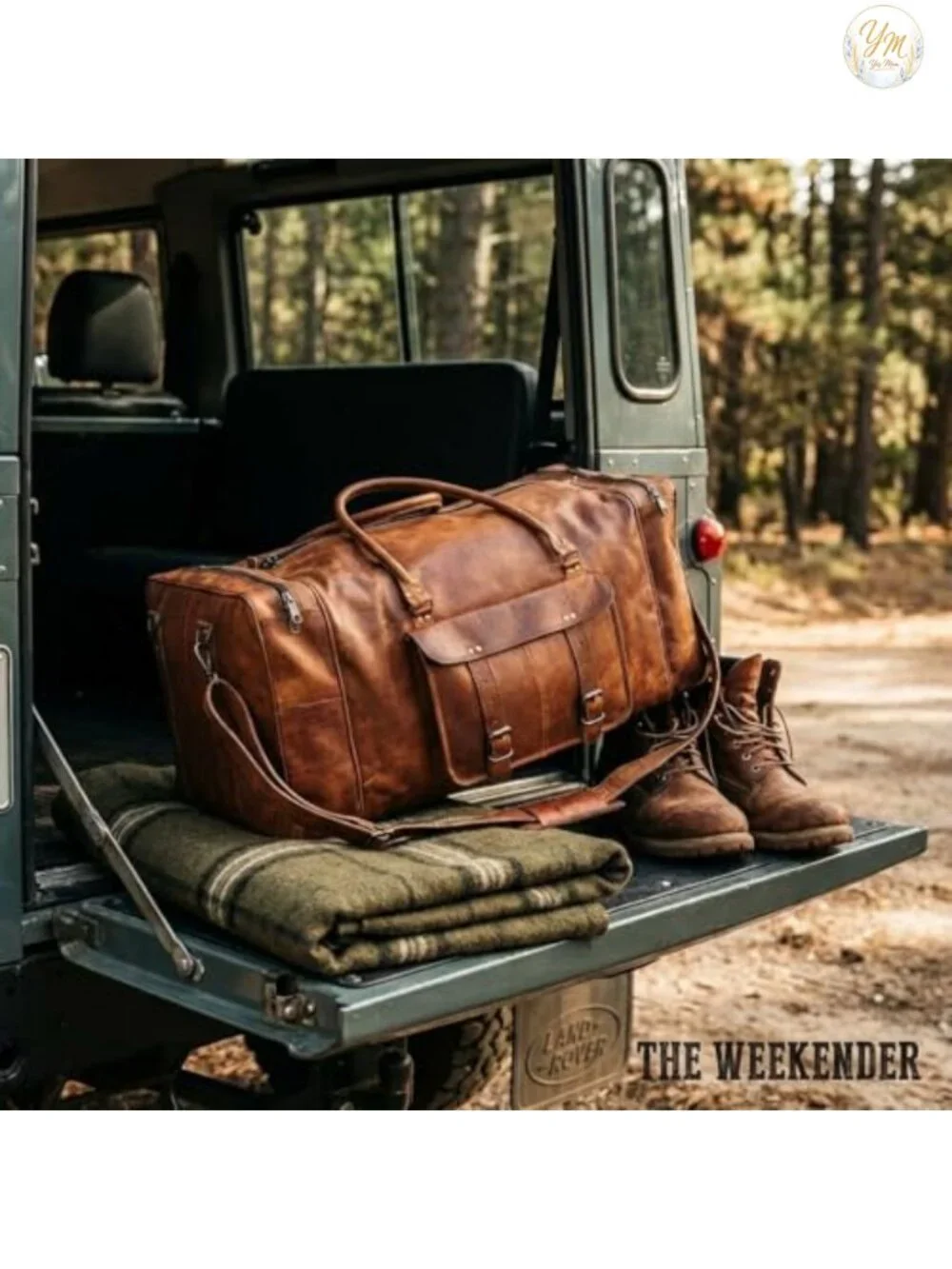 Handmade Full-Grain Leather Travel Duffle Bag Carry On Weekender Gym Sports